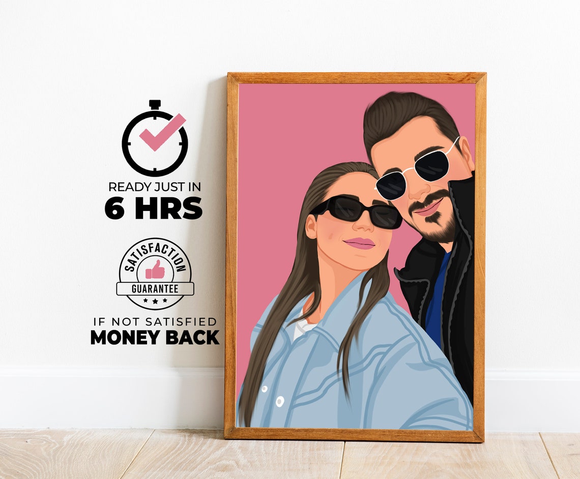 Faceless Portrait Custom Illustration Personalized Photo Photo Illustration Personalized Portrait Boyfriend Gift Girlfriend Gift