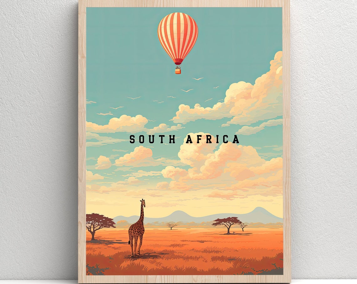 South Africa Poster Kruger National Park Safari Wildlife Art South Africa Safari Africa Travel Print Vintage South Africa Poster - Image 7