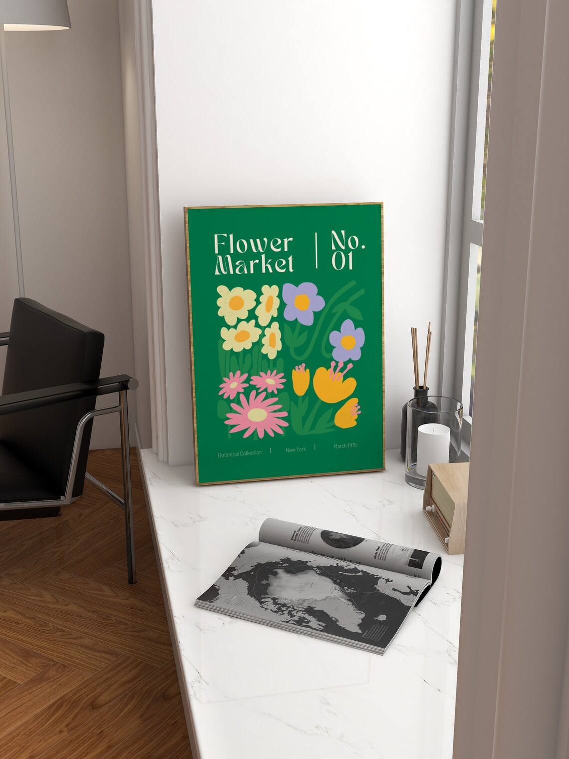 Flower Market New York Poster, Dorm Room Decor - Image 3