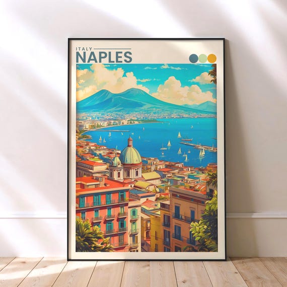 Naples Travel Poster Bay Of Wall Art