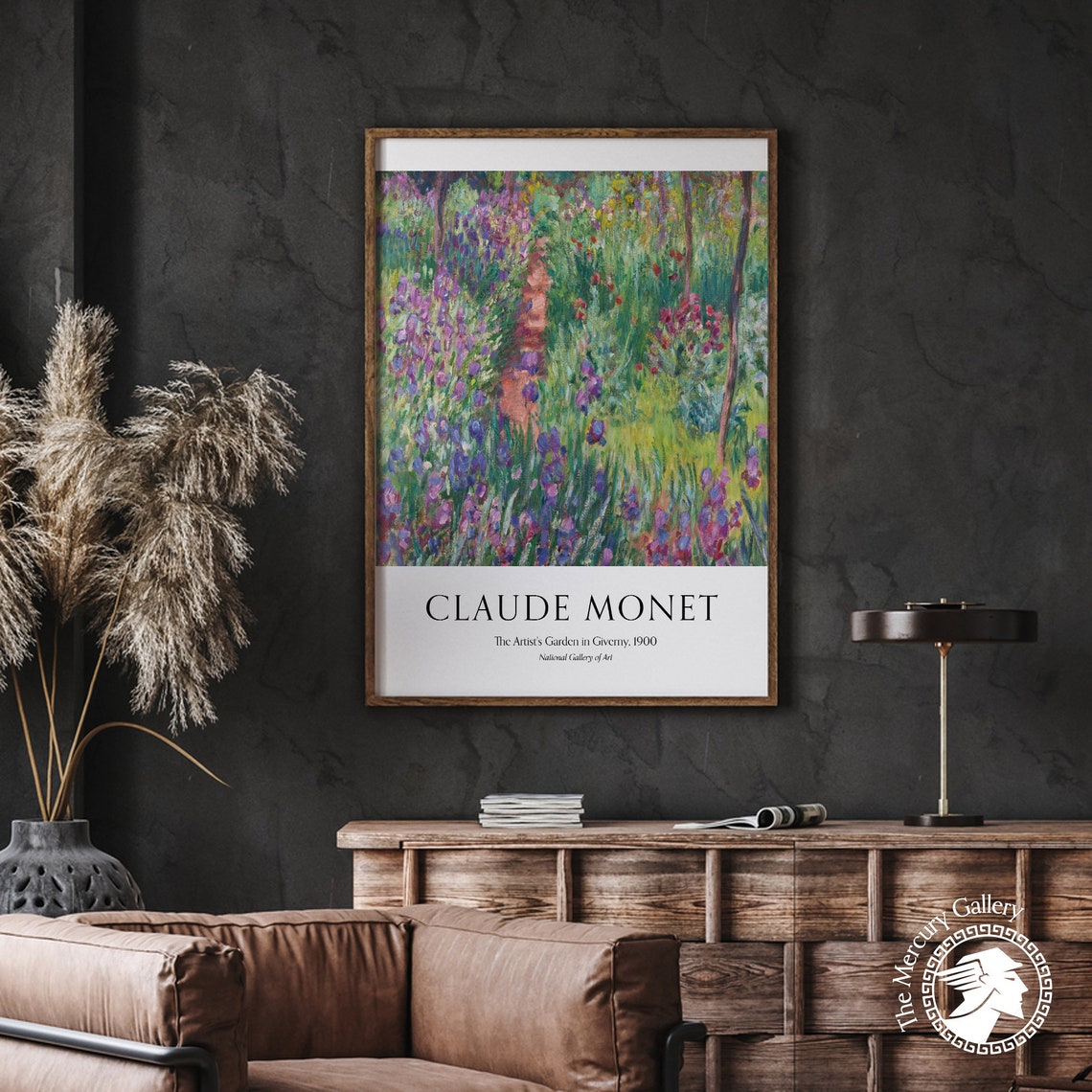 Claude Monet Artists Garden Giverny 1900 Purple Iris Path Poster - Image 5