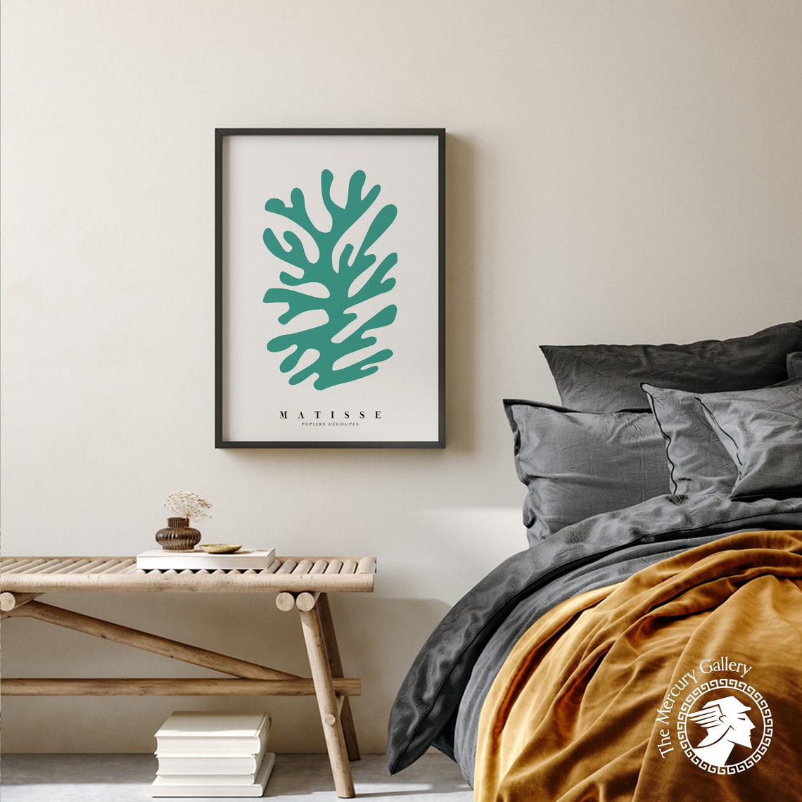 Henri Matisse Green Cutout Papiers Decoupes Abstract Seaweed Poster - Image 2