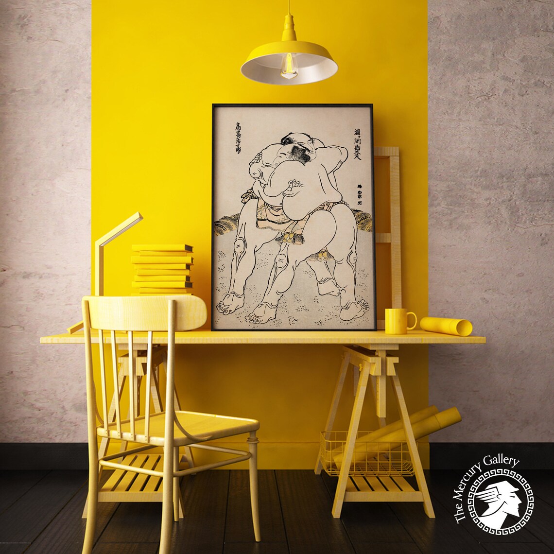 Vintage Sumo Wrestler Japan Art Print, Poster - Image 5