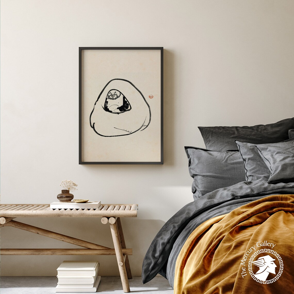 Laughing Hotei, Japanese Decor Art Print - Image 2