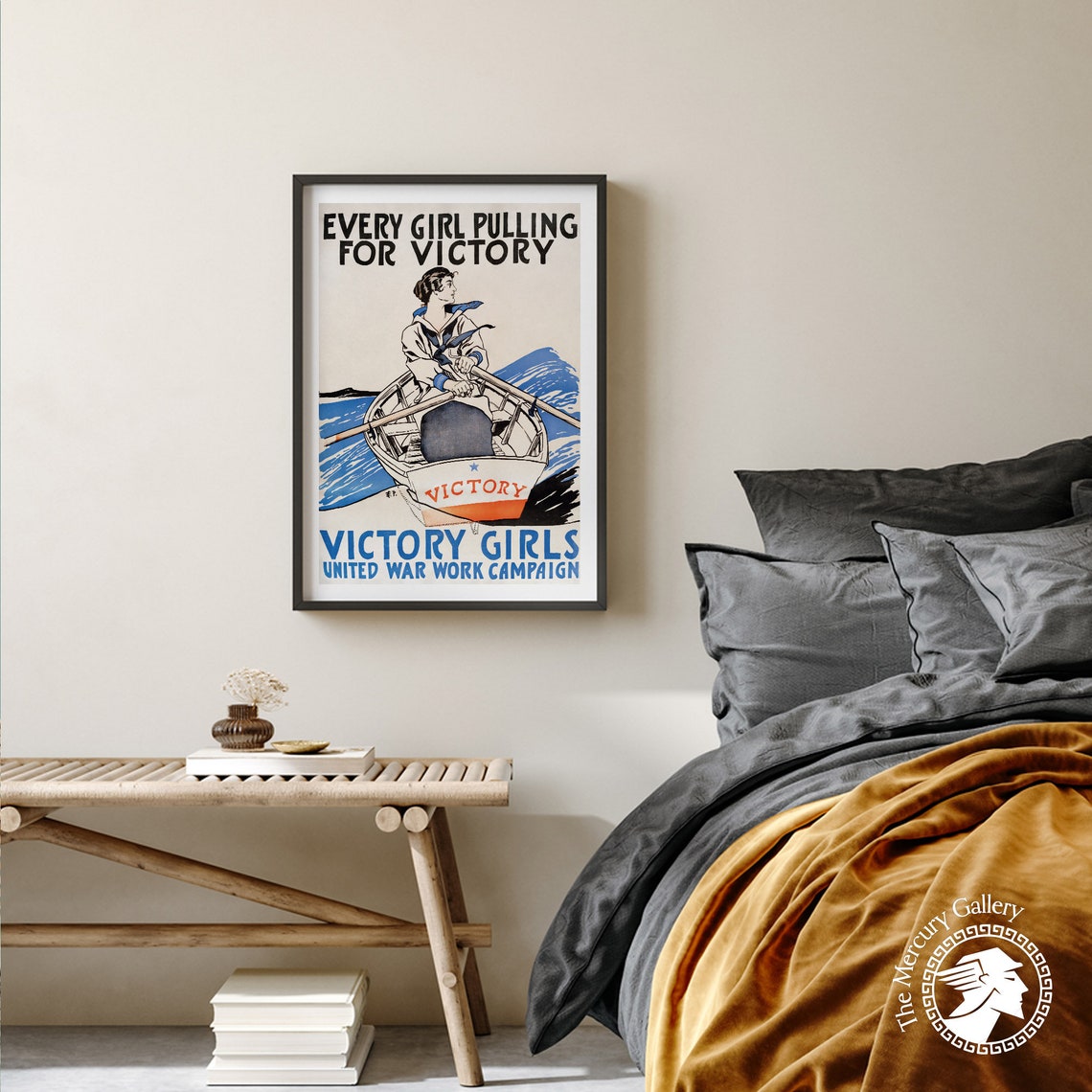 Vintage Poster Art Nouveau Vintage Poster Print By Edward Penfield Victory Girls United War York Campaign Poster Print - Image 2