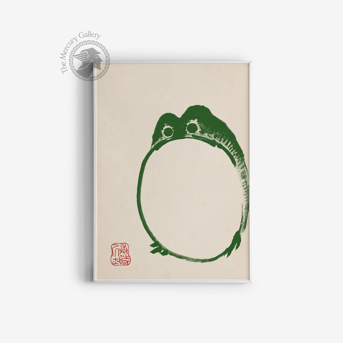 Vintage Frog Painting Matsumo Hoji Art Print Vintage Green Frog Funny Animal Print Japanese Woodblock Reproduction - Image 3