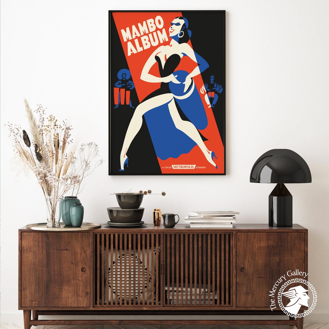 Mambo Album Vintage Poster Art Deco Dancer Drummers Metropolis Antwerp - Image 6