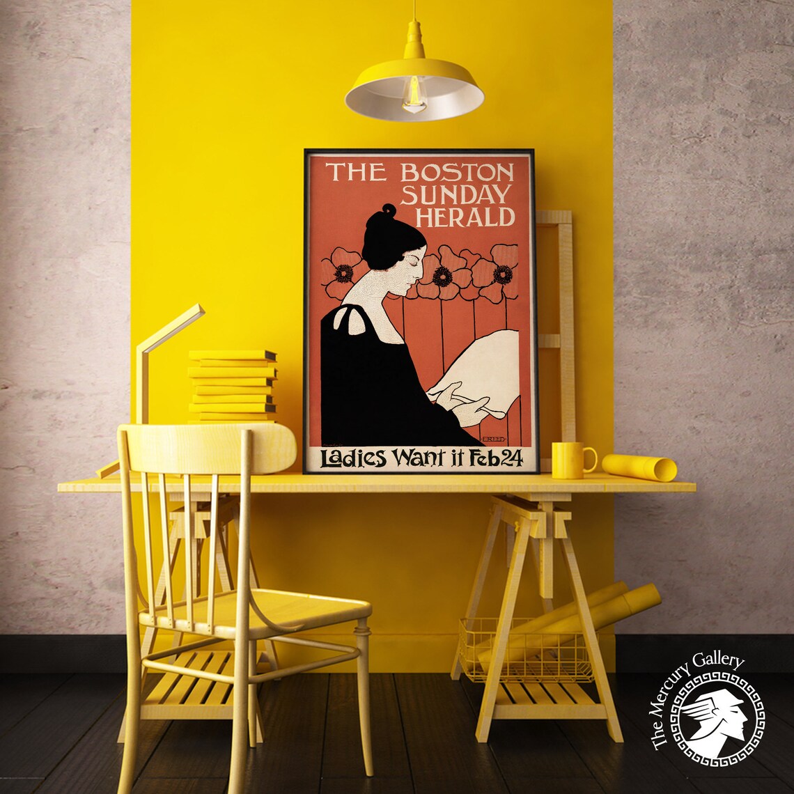 Vintage Boston Sunday Herald Travel Poster Print - Image 5