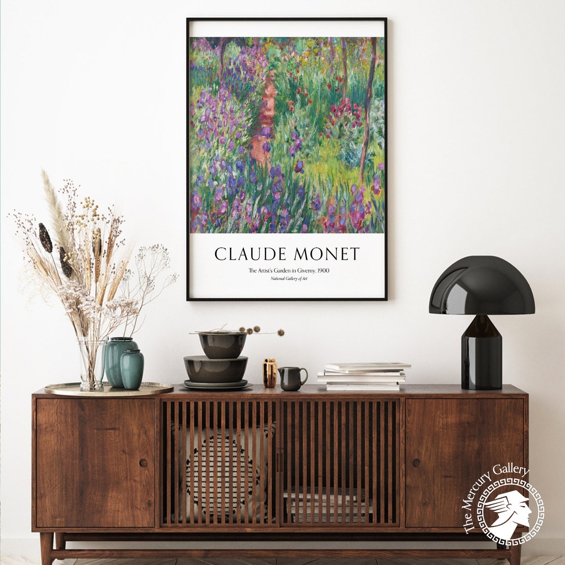 Claude Monet Artists Garden Giverny 1900 Purple Iris Path Poster - Image 3