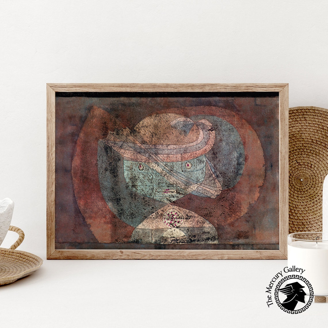 Paul Klee Movement Around A Child 1928 Swirling Face Art Print