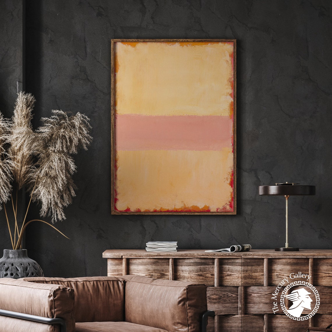 Mark Rothko Peach Beige With Coral Band Warm Minimalist Art Poster - Image 2
