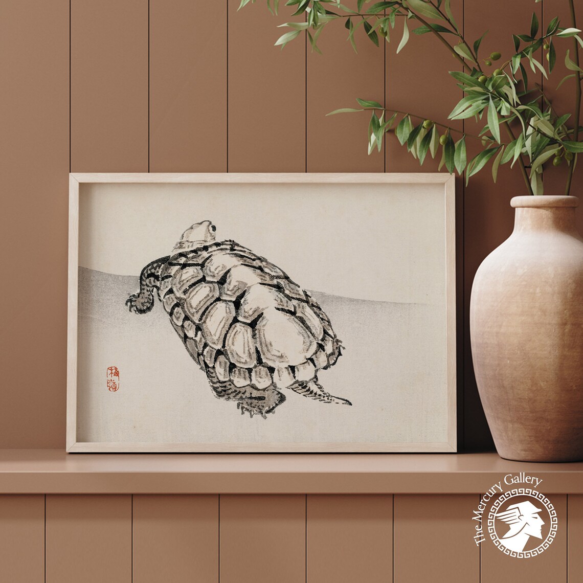 Japanese Tortoise by Matsumoto Hoji, Vintage Animal Print