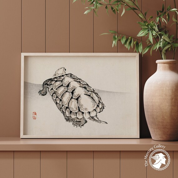 Japanese Tortoise by Matsumoto Hoji, Vintage Animal Print