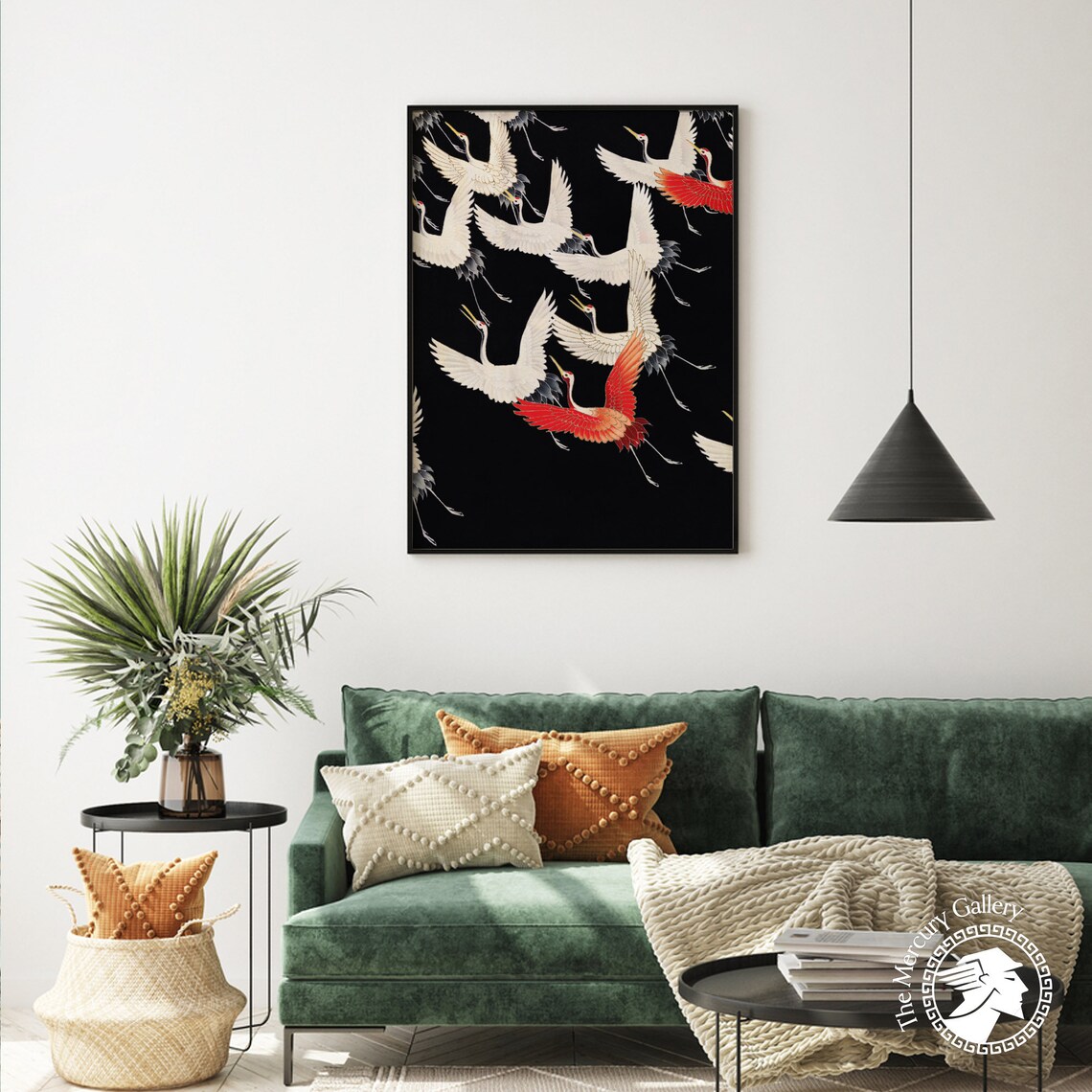 Flying Birds Vintage Oriental Animal Art Print - Image 4