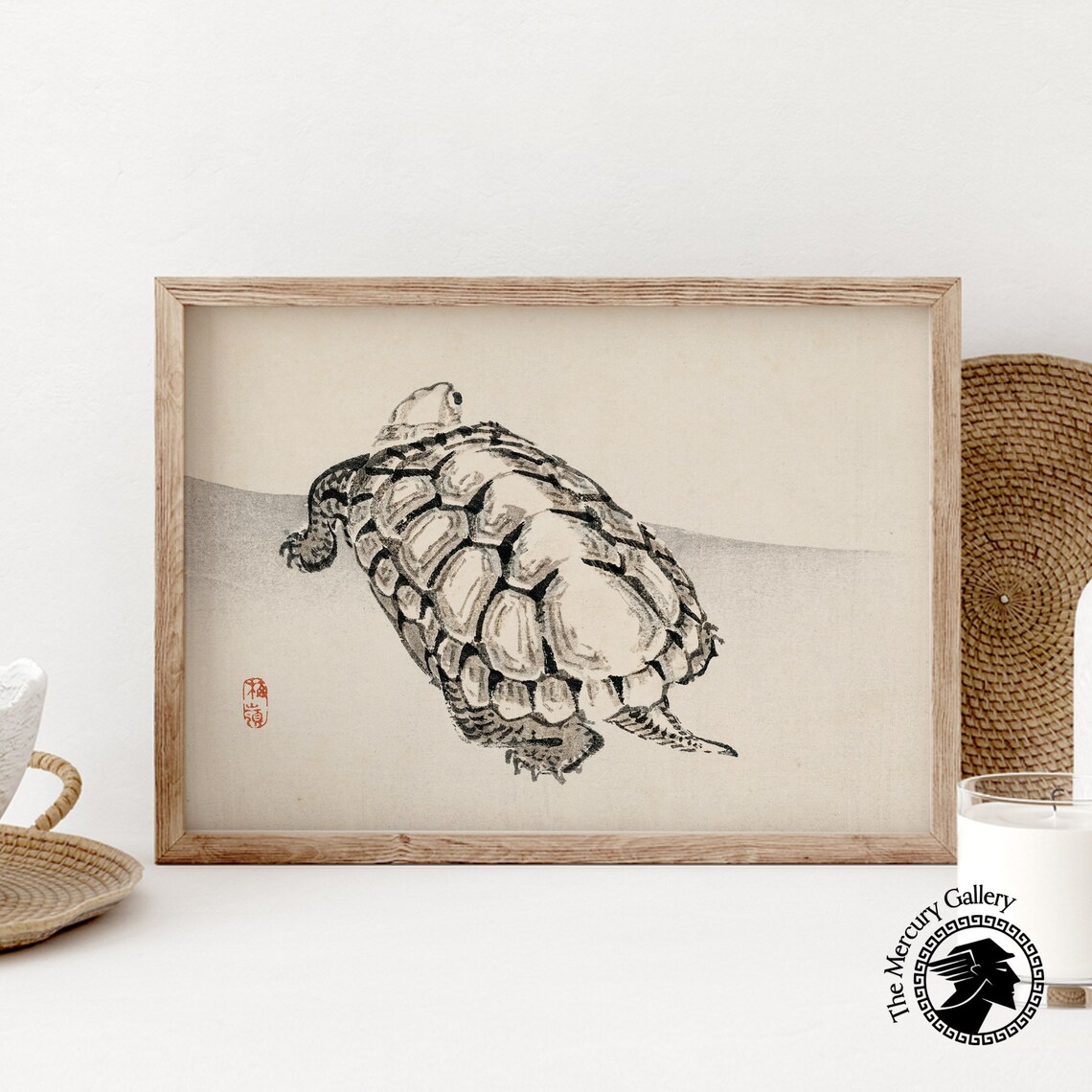 Japanese Tortoise by Matsumoto Hoji, Vintage Animal Print - Image 6