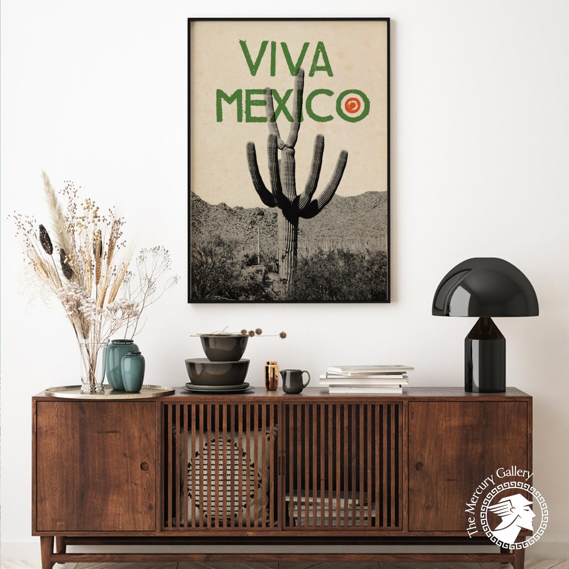 Mexico Travel Poster, Housewarming Gift Cactus - Image 2