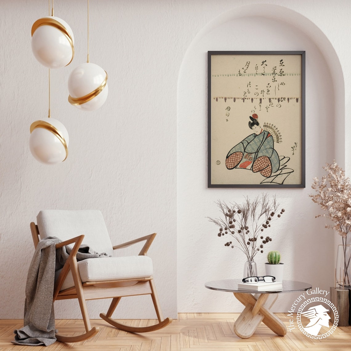 Hokusai Art Print The Poet Ariwara No Narihira Japan Wall Art Japanese Woman Japanese Art Print Japanese Decor - Image 3