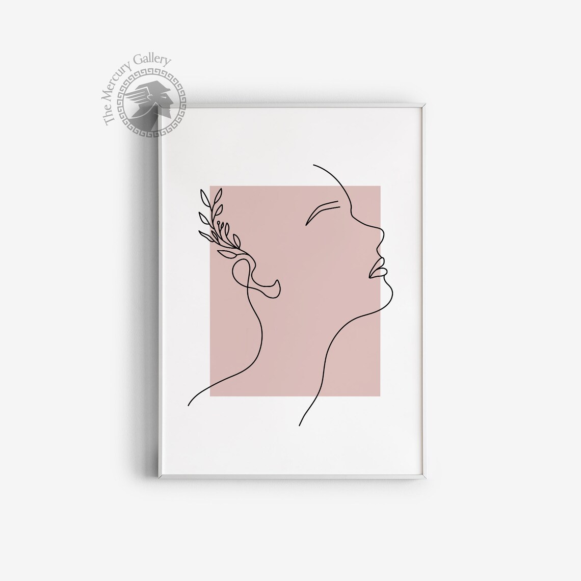 Woman Face Line Drawing Boho Abstract Feminine Profile Minimalist Art Print - Image 4