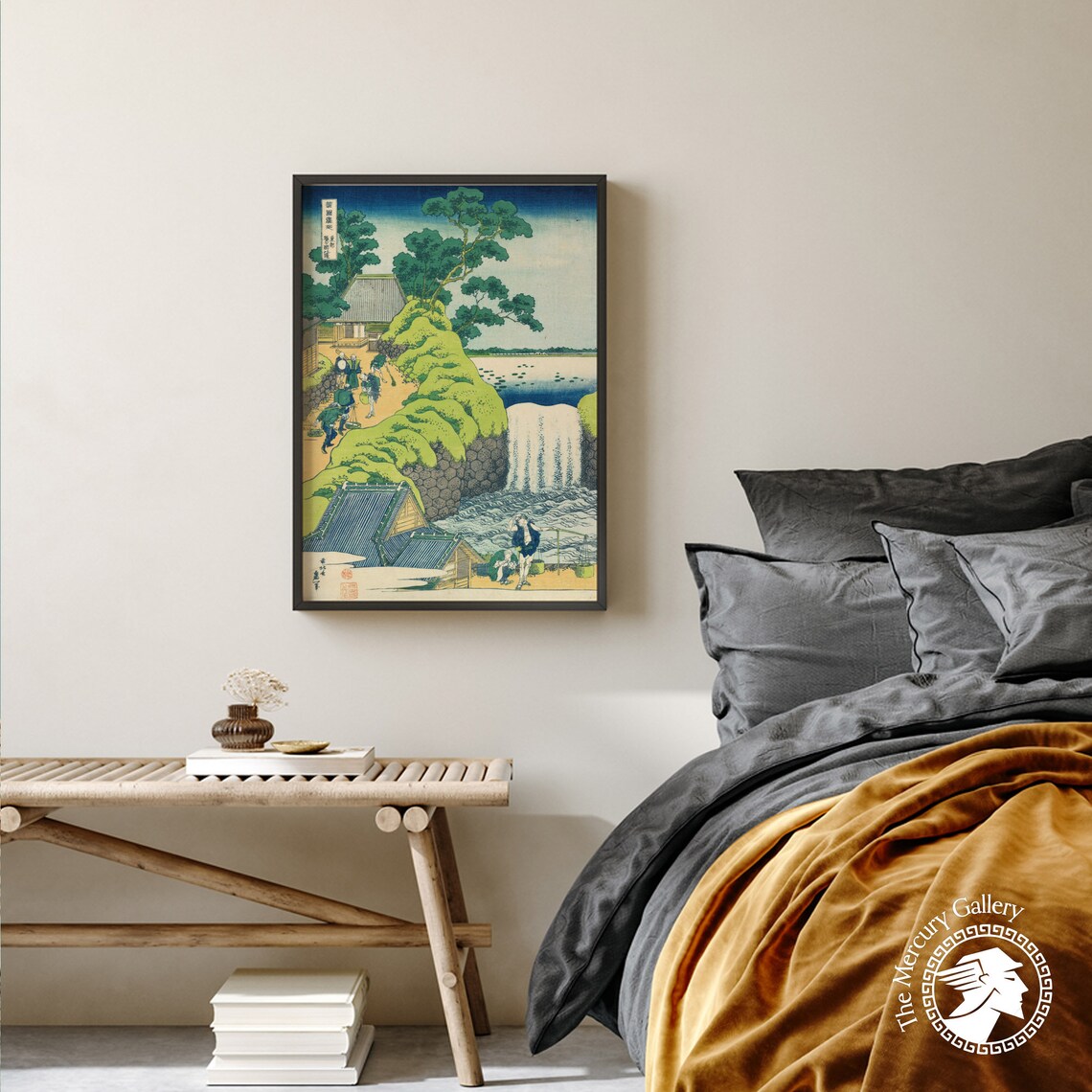 Hokusai Print Japan Wall Art The Falls At Aoigaoka In The Eastern Capital Ukiyo E Art Japanese Posters Woodblock Print Japanese Decor - Image 5