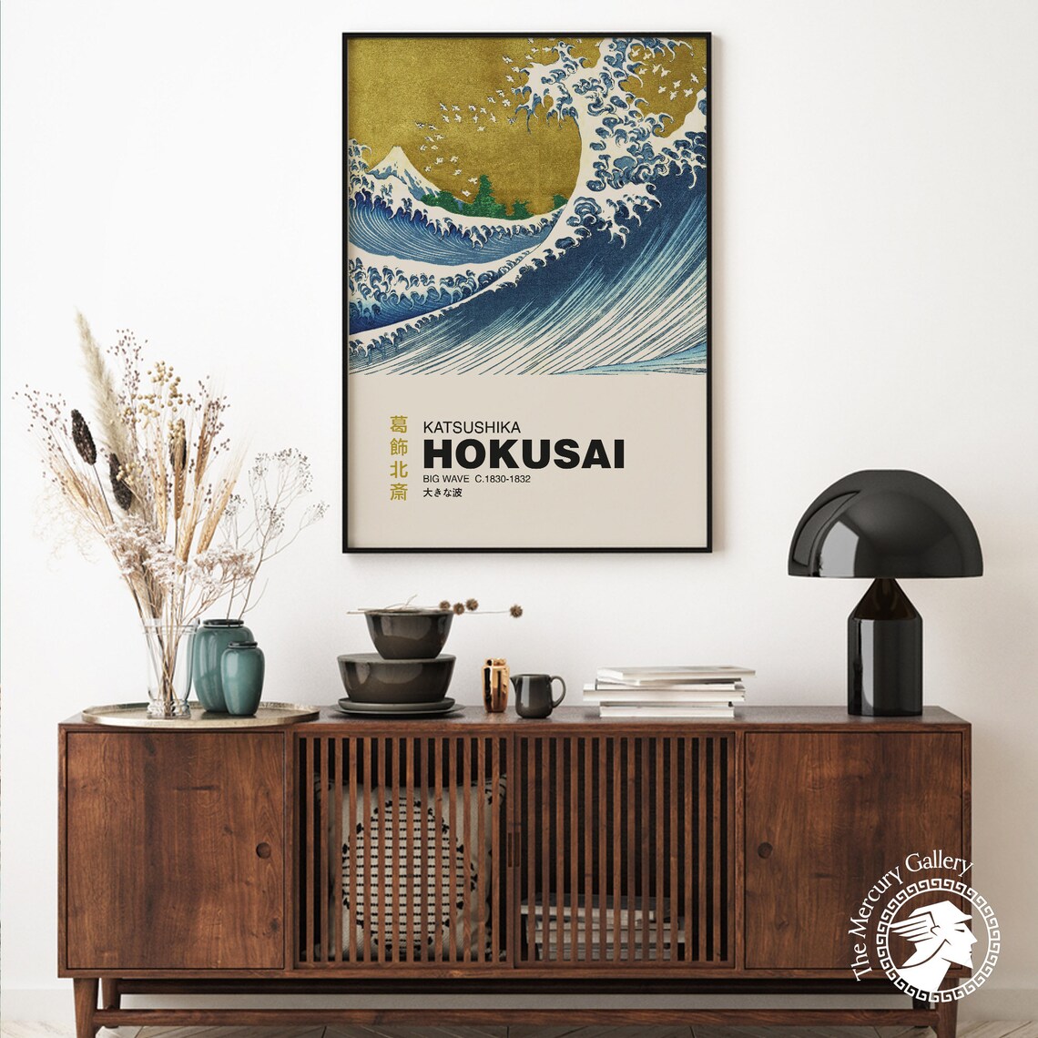 The Big Wave by Hokusai, Vintage Japanese Art Print - Image 6