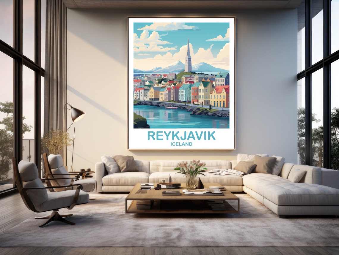 Reykjavik Iceland Travel Art Reykjavik Wall Art Iceland Wall Art Reykjavik Travel Wall Art Travel Poster Travel Wall Art T2euicre1 - Image 3
