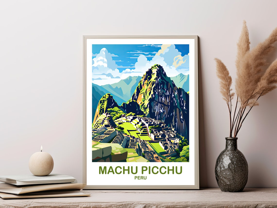 Machu Picchu Peru Ancient Ruins Mountain Wonder Travel Poster - Image 3
