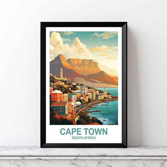 Cape Town South Africa Travel Poster