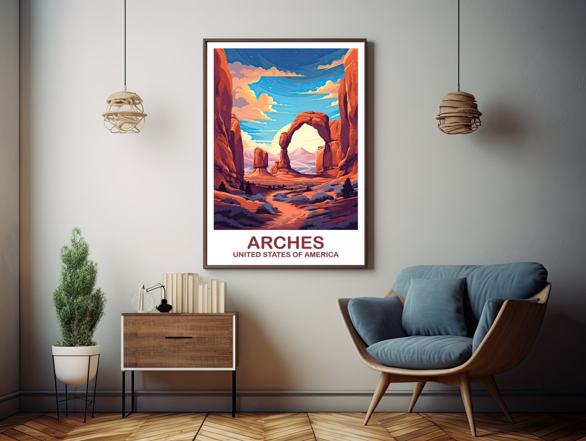Arches National Park Travel Print Travel Wall Art National Park Poster Arches National Park Travel Art Dt2nautanp1 - Image 3