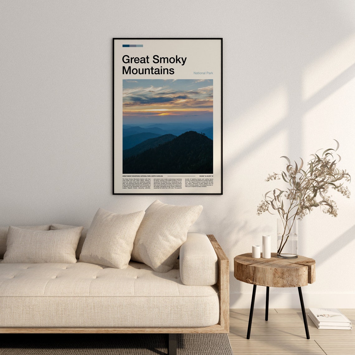 Great Smoky Mountains Sunset Blue Ridges National Park Poster - Image 4
