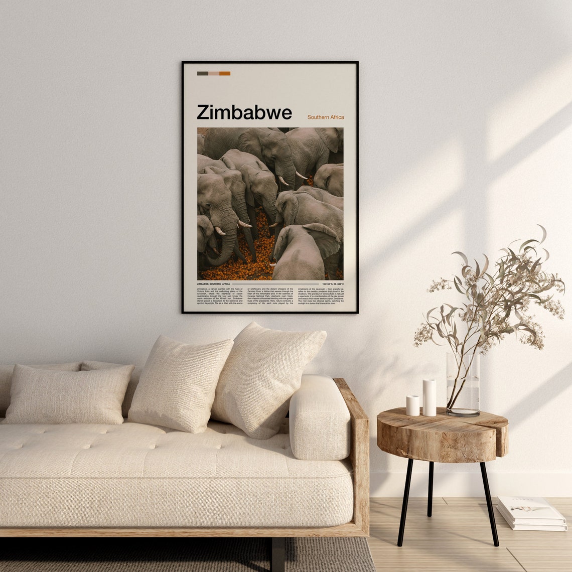 Zimbabwe Print Zimbabwe Poster Zimbabwe Wall Art Zimbabwe Art Print Zimbabwe Photo Travel Poster Traveler Christmas Gift - Image 3