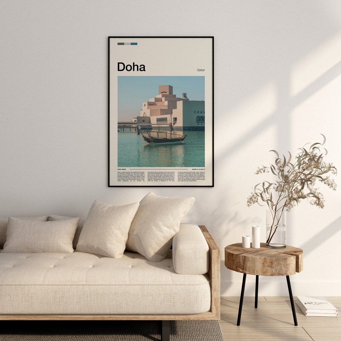 Doha Qatar Museum of Islamic Art Dhow Boat Harbor Photography Poster - Image 3