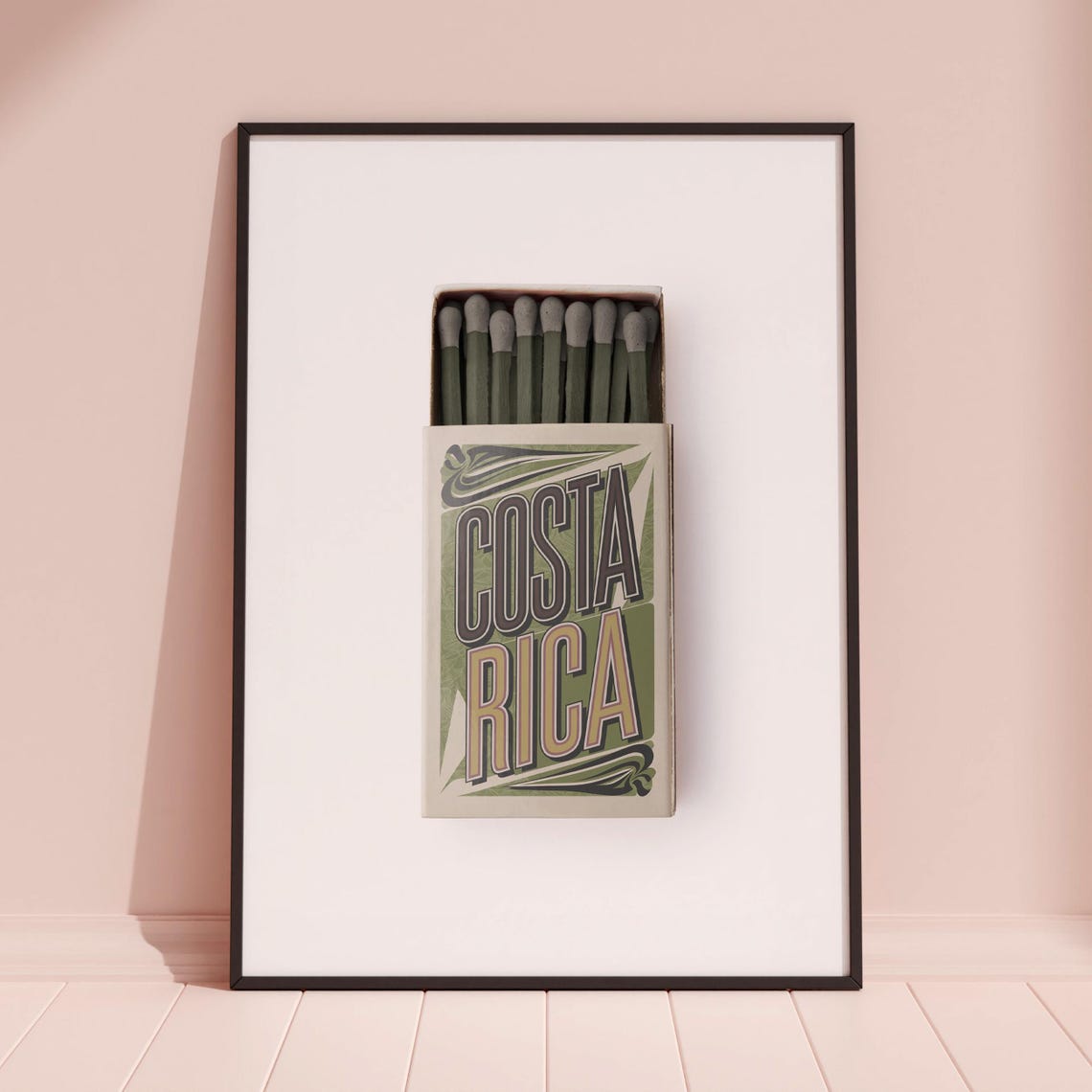Costa Rica Matchbox Print Costa Rica Print Costa Rica Poster Costa Rica Wall Art Costa Rica Art Print Costa Rica Gifts - Image 3