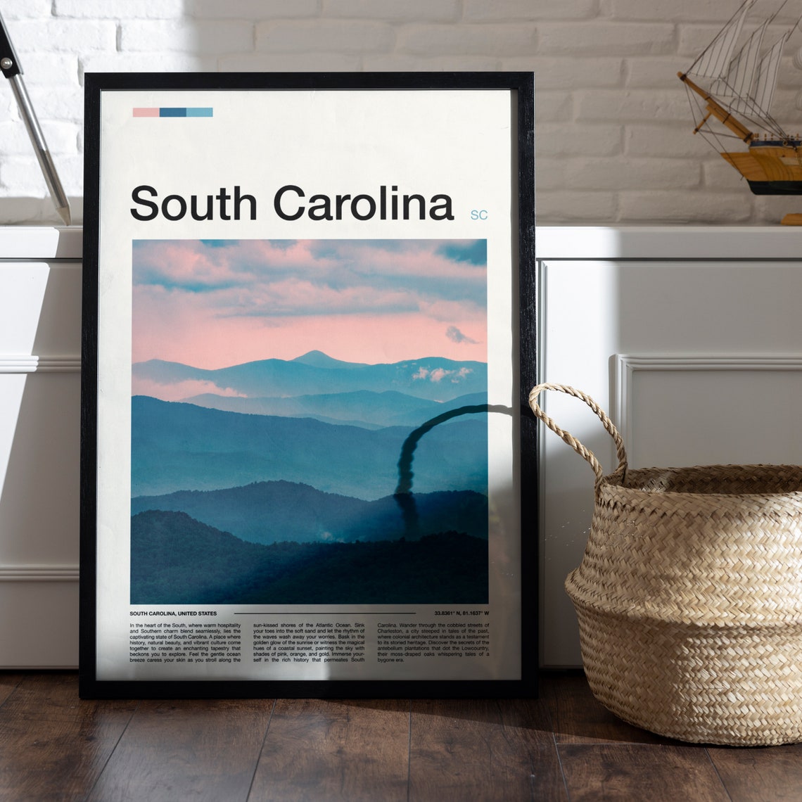South Carolina Print South Carolina Poster South Carolina Wall Art South Carolina Art Print South Carolina Photo - Image 4