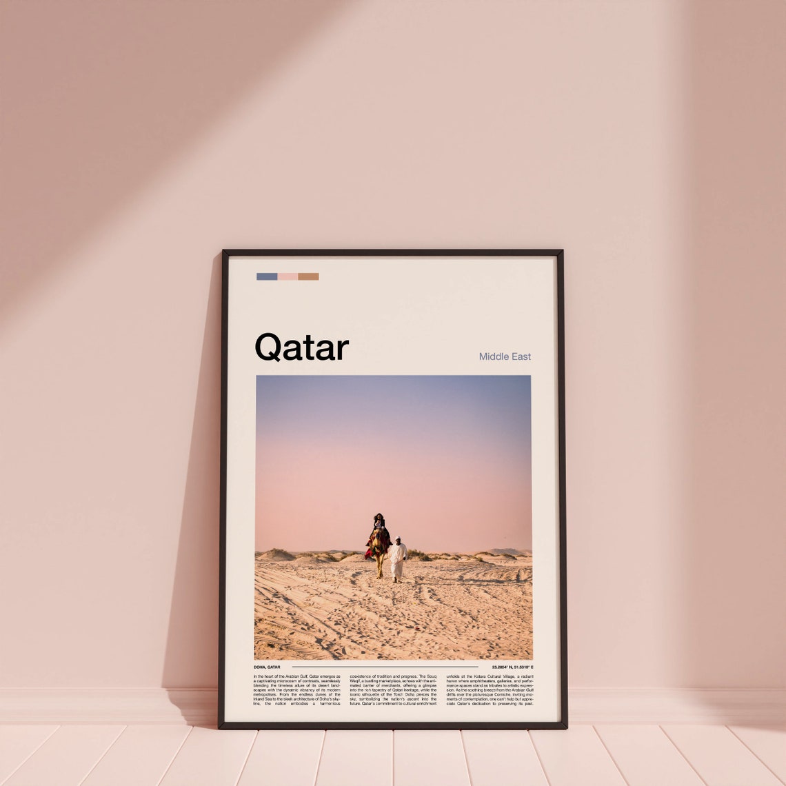 Qatar Print Qatar Poster Qatar Wall Art Qatar Art Print Qatar Photo Traveler Gifts Travel Poster - Image 4