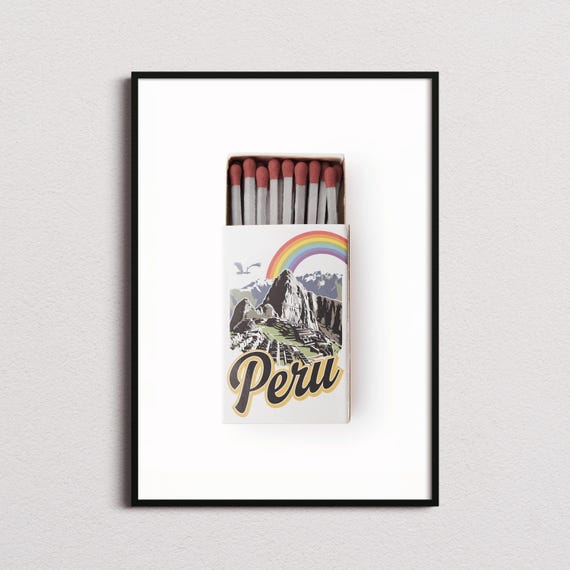 Peru Matchbox Print Peru Print Peru Poster Peru Wall Art Peru Art Print Peru Gifts