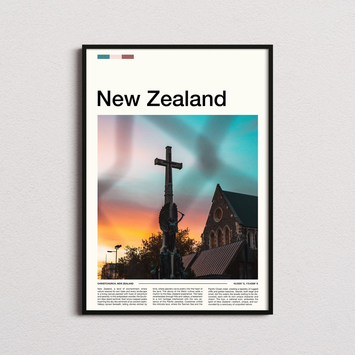 New Zealand Print New Zealand Poster New Zealand Wall Art New Zealand Art Print New Zealand Photo Traveler Gifts Travel Poster
