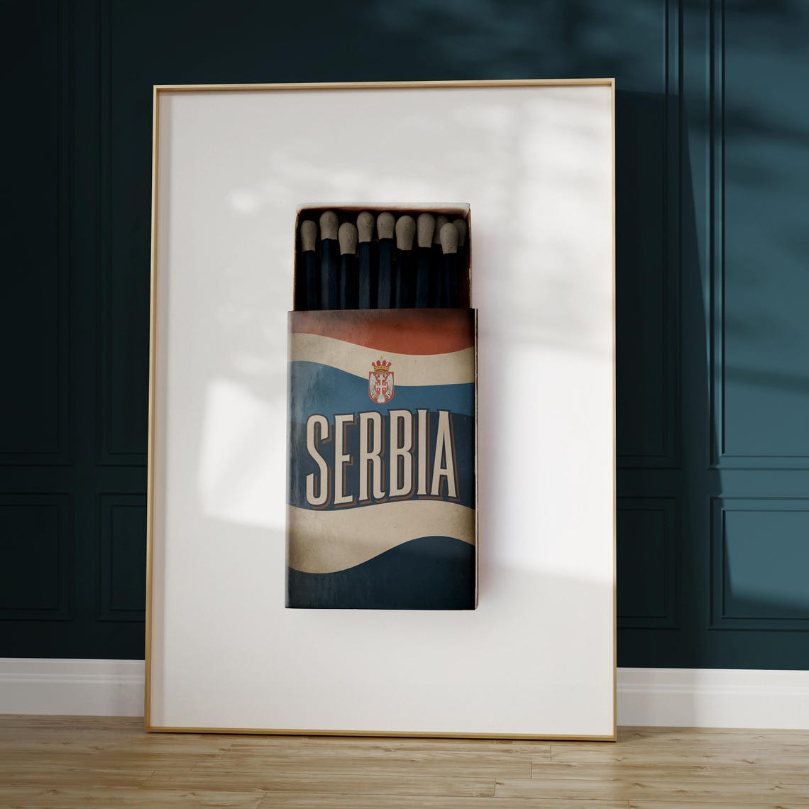 Serbia Matchbox Print Serbia Print Serbia Poster Serbia Wall Art Serbia Art Print Serbia Gifts - Image 5