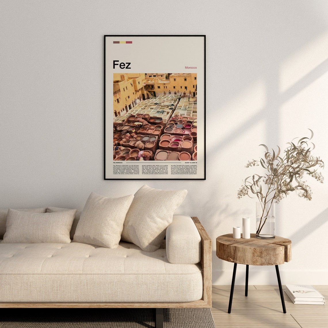 Fez Morocco Tannery Dye Vats Old Medina Craftsmanship Art Poster - Image 2