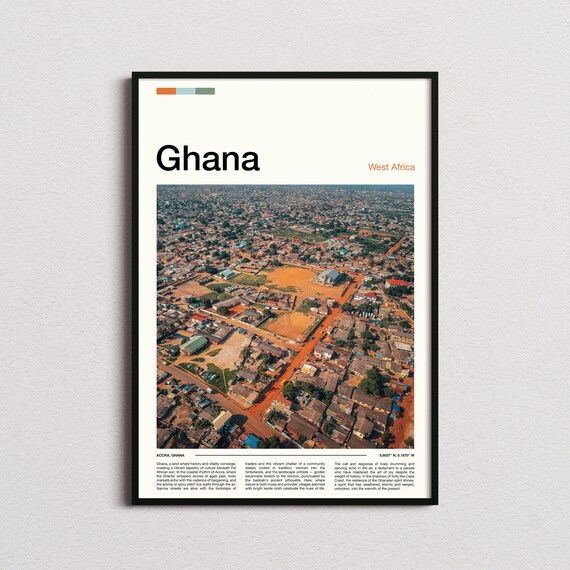 Ghana Accra Aerial Cityscape Urban Sprawl African Photography Poster