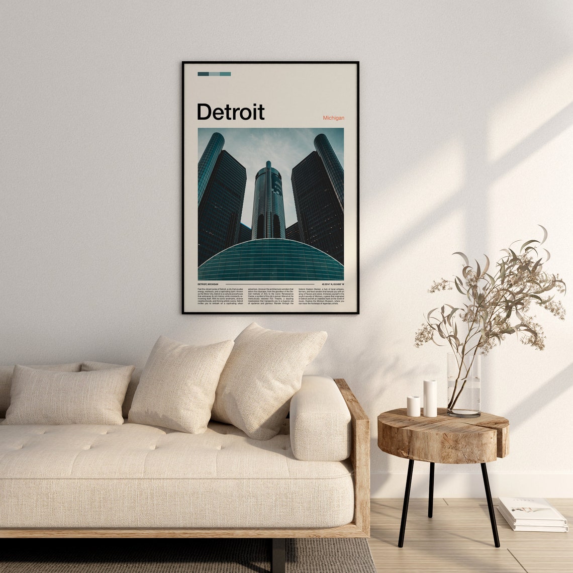 Detroit Print Detroit Poster Detroit Wall Art Detroit Art Print Detroit Photo - Image 2