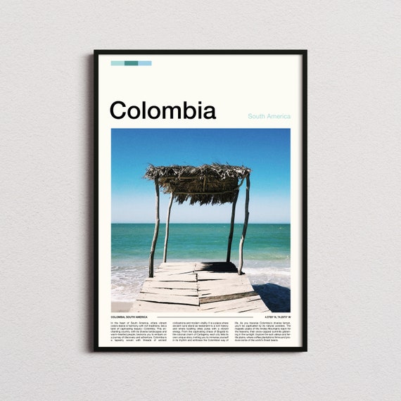 Colombia Print Colombia Poster Colombia Wall Art Colombia Art Print Colombia Photo