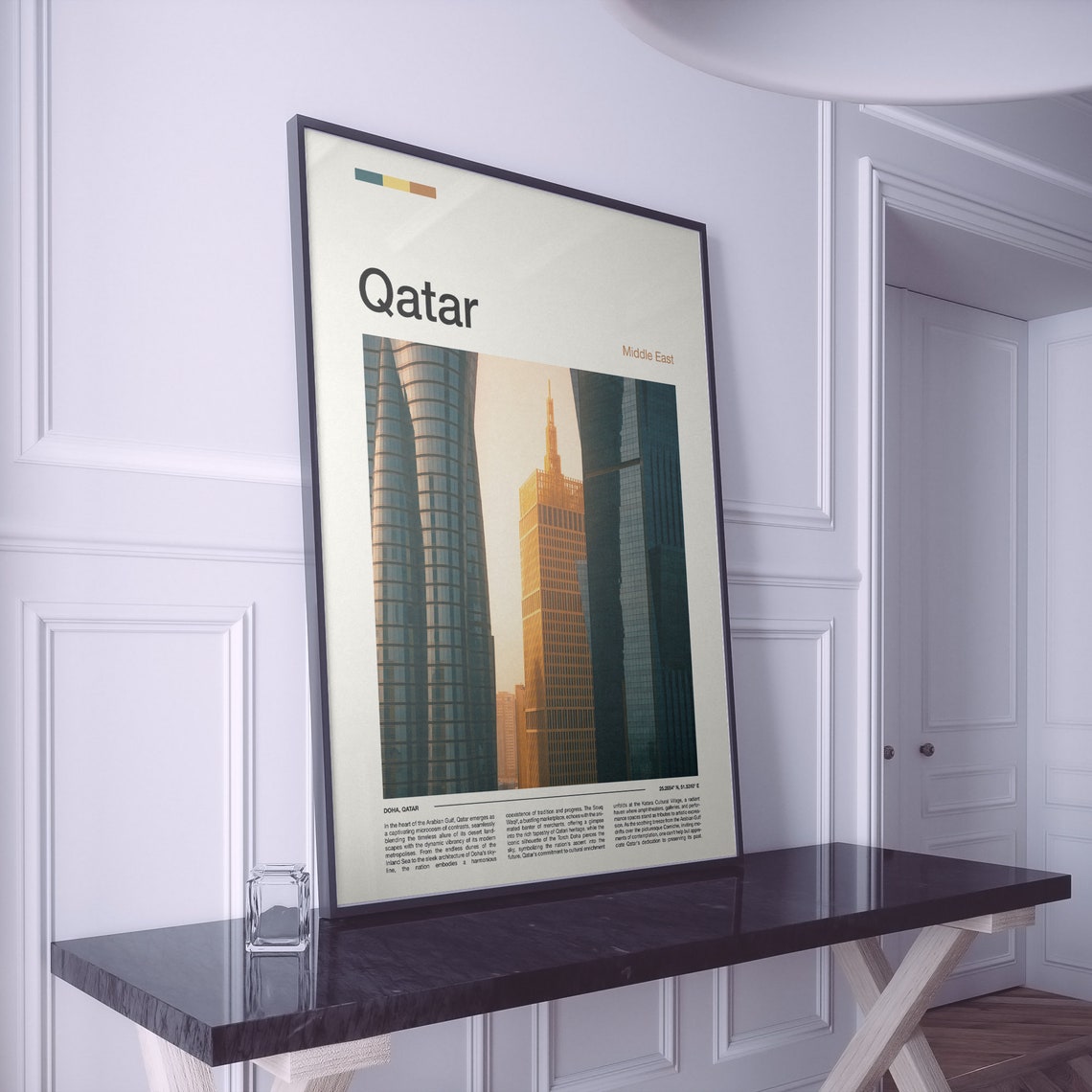 Qatar Print Qatar Poster Qatar Wall Art Qatar Art Print Qatar Photo Traveler Gifts Travel Poster - Image 2