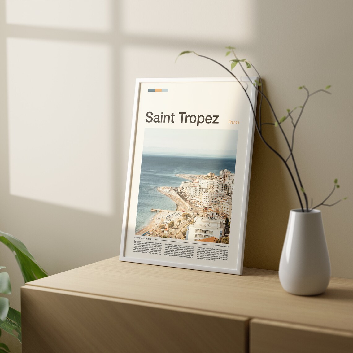 Saint Tropez France French Riviera Beach Coastline Aerial View Poster - Image 3