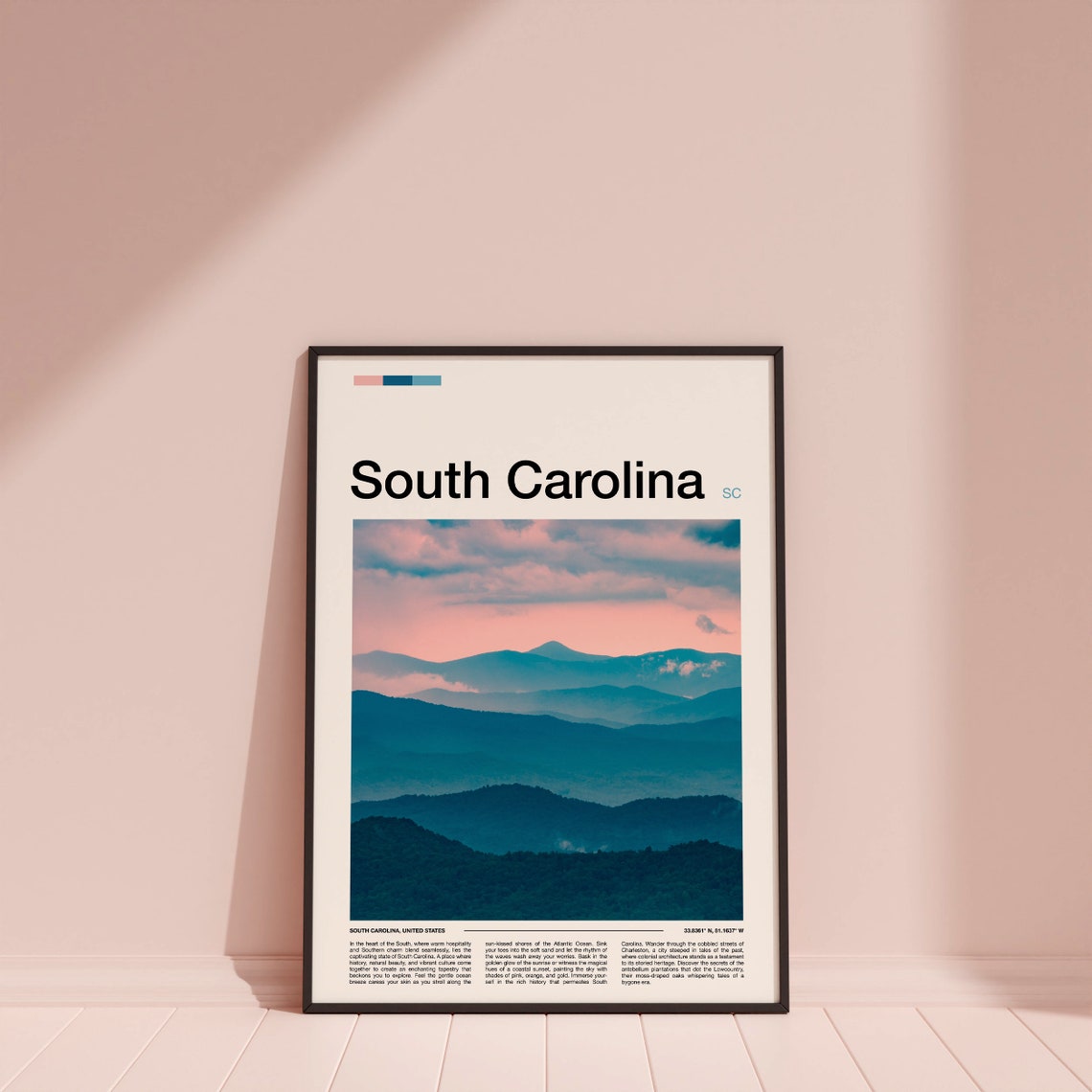 South Carolina Print South Carolina Poster South Carolina Wall Art South Carolina Art Print South Carolina Photo - Image 3
