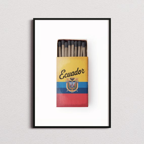 Ecuador Matchbox Print Ecuador Print Ecuador Poster Ecuador Wall Art Ecuador Art Print Ecuador Gifts