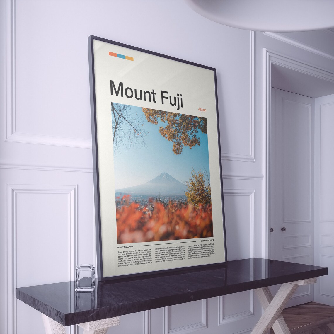 Mount Fuji Japan Autumn Leaves Snow Peak Seasonal View Travel Poster - Image 2
