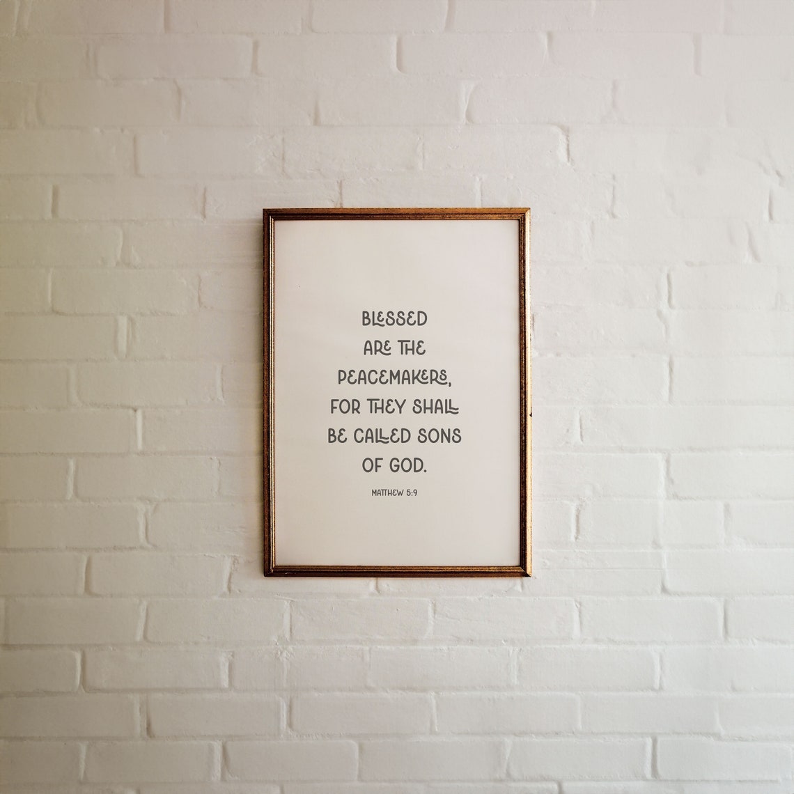 Matthew 5 9 Blessed Are The Peacemakers Beatitudes Scripture Poster - Image 2