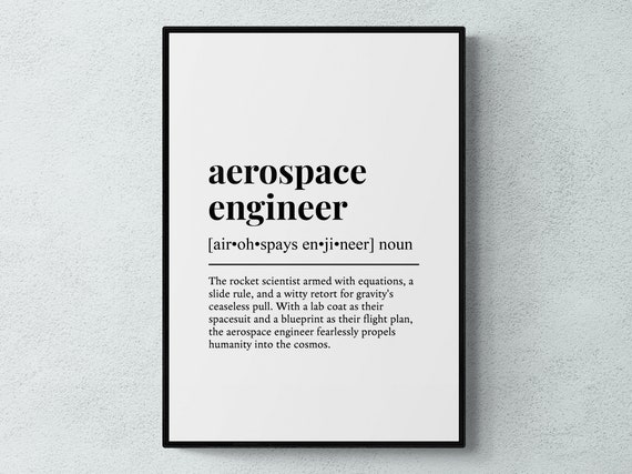 Aerospace Engineer Funny Definition, Job Humor Print
