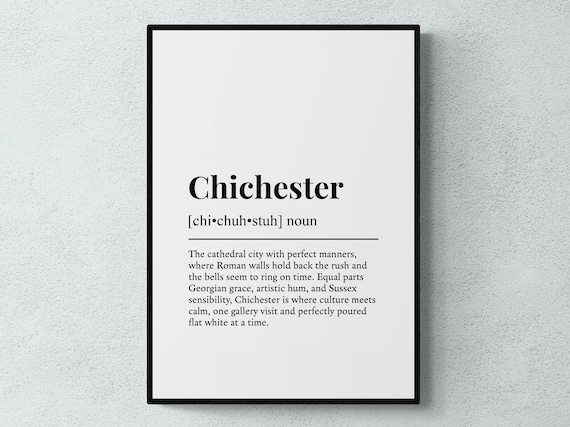 Chichester West Sussex Cathedral Dictionary Definition Funny Wall Poster