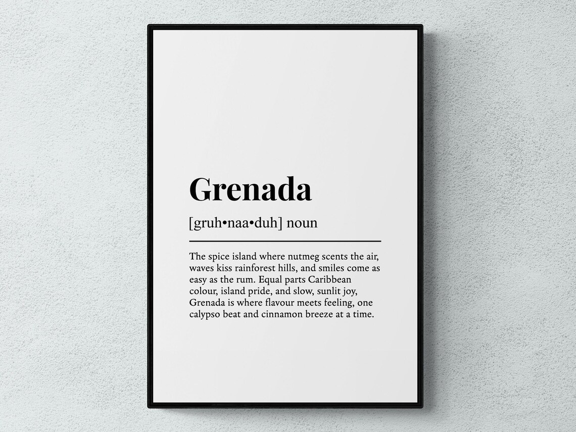 Grenada Funny Definition Caribbean Gift Art Print
